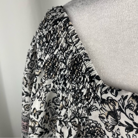 Avenue Black And White Floral Shift Dress Size 14/16 - Picture 4 of 16